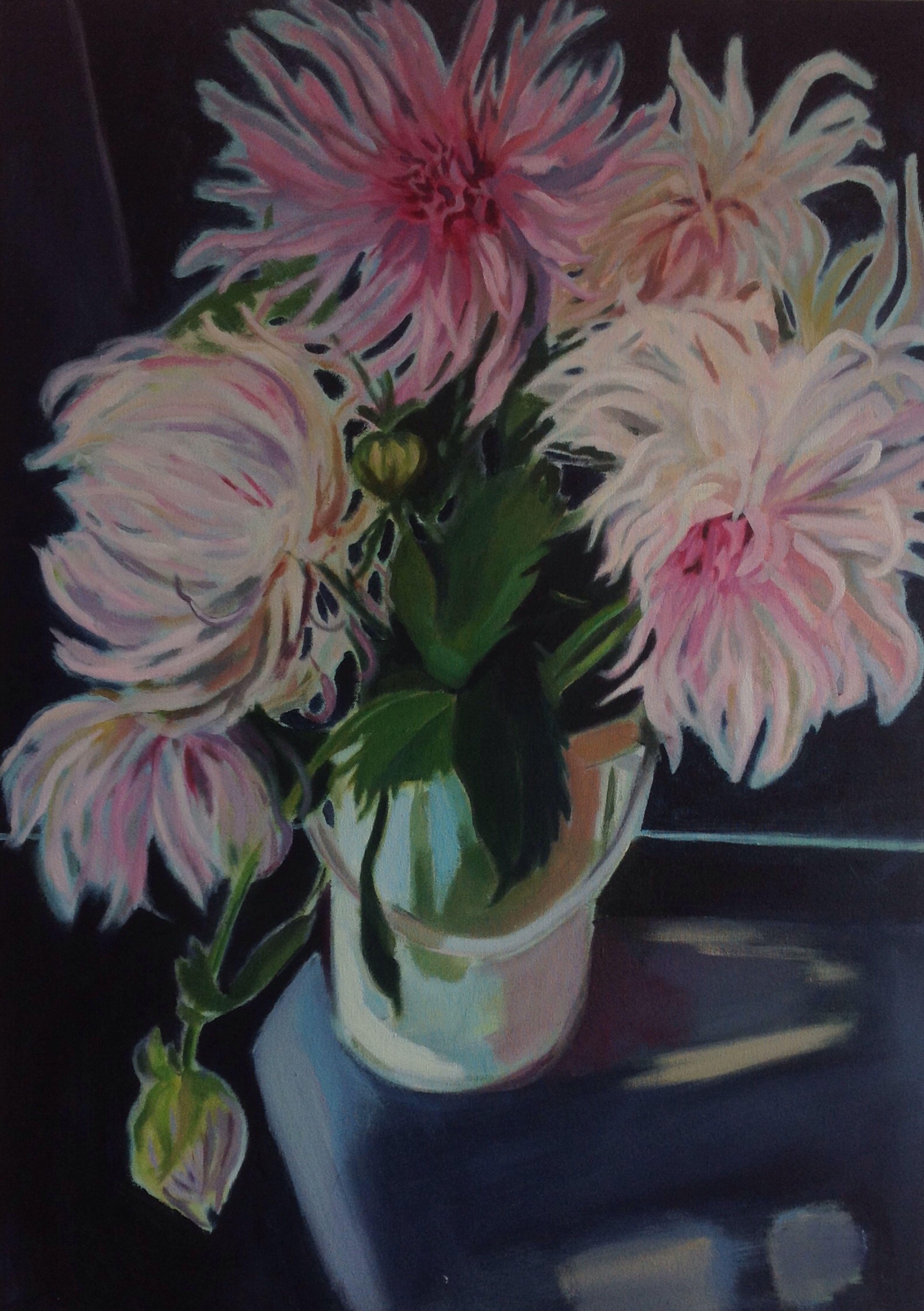 Frühlings-Springstrauß 2021 #2, Gemälde, Acryl auf Leinwand – Painting von Anyck Alvarez Kerloch