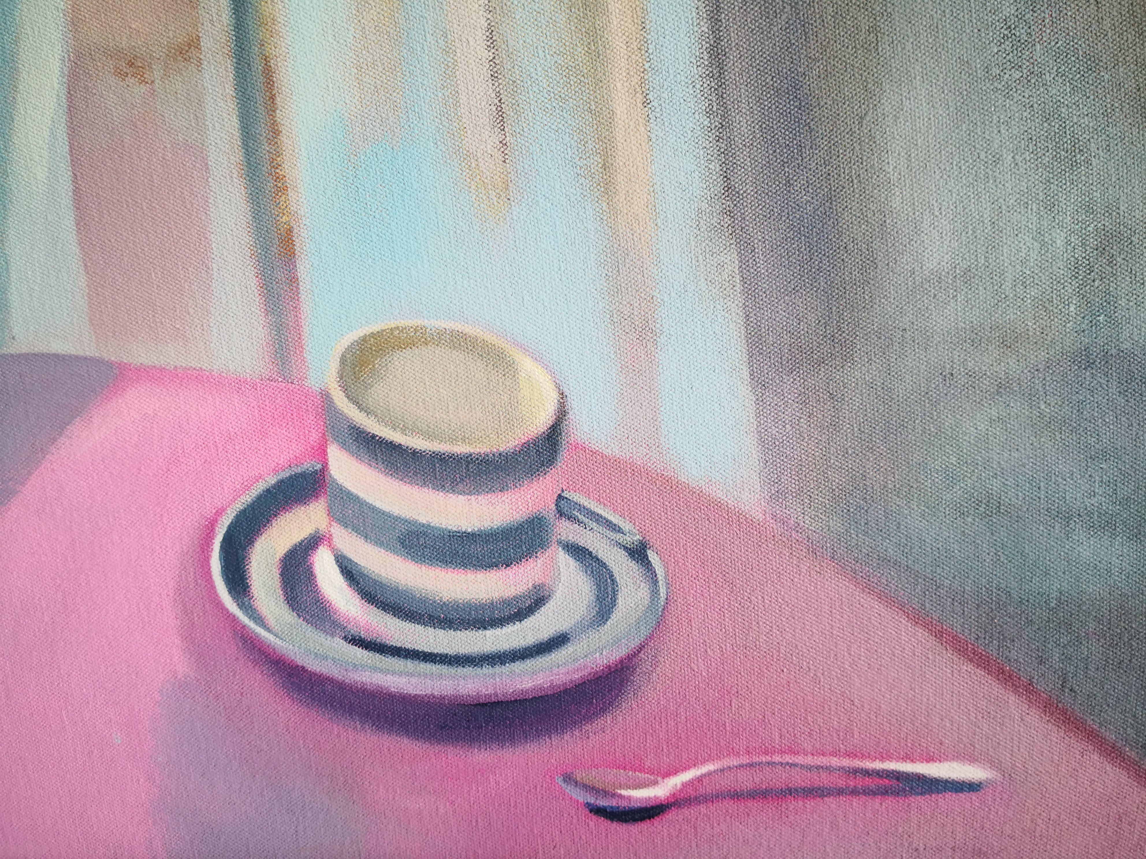 Tea Time, Painting, Acrylic on Canvas For Sale 1