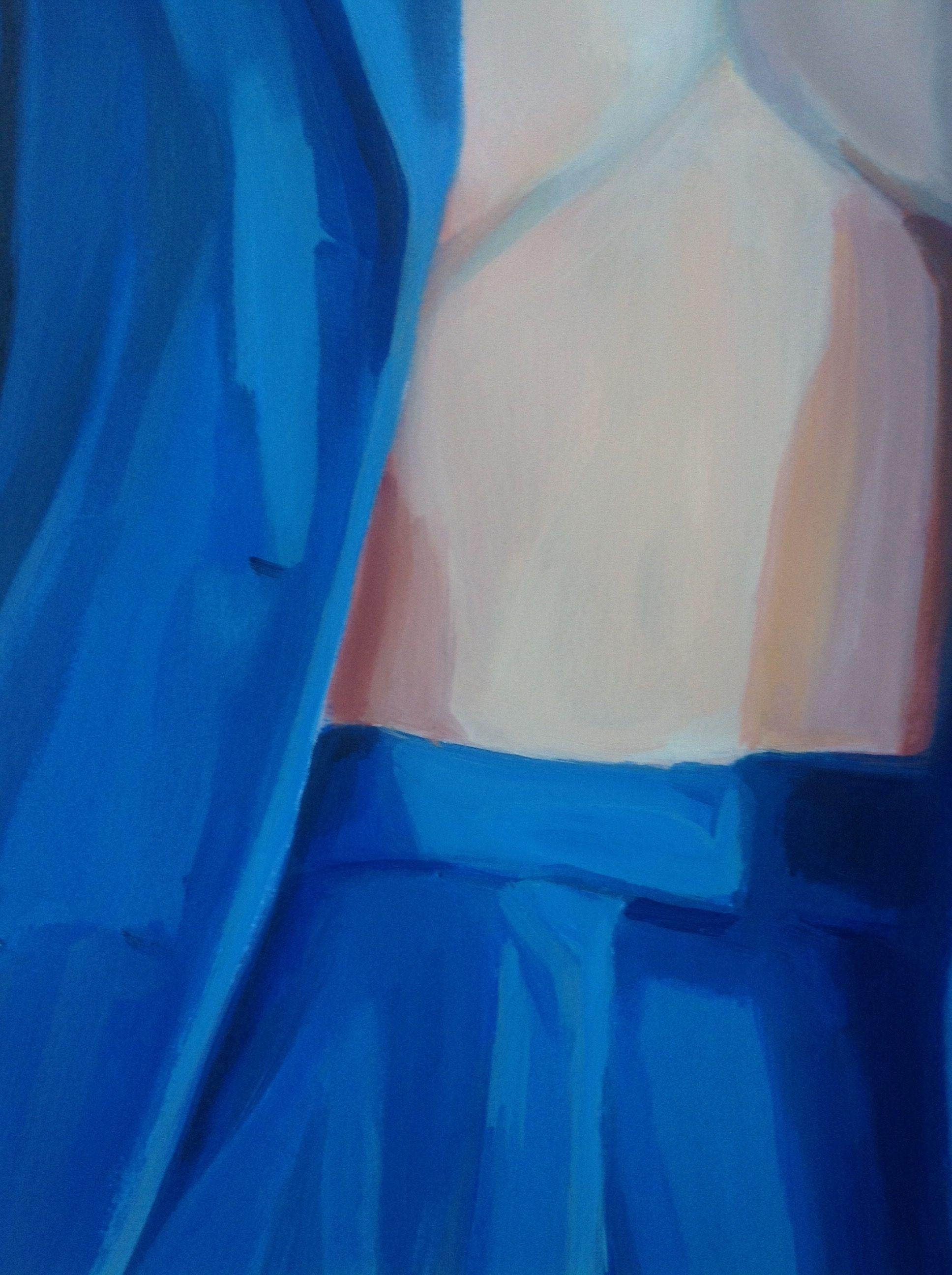 El traje azul, Pintura, Acrílico sobre papel - Painting Contemporáneo de Anyck Alvarez Kerloch