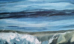 Transparent Wave, Painting, Acrylic on Canvas