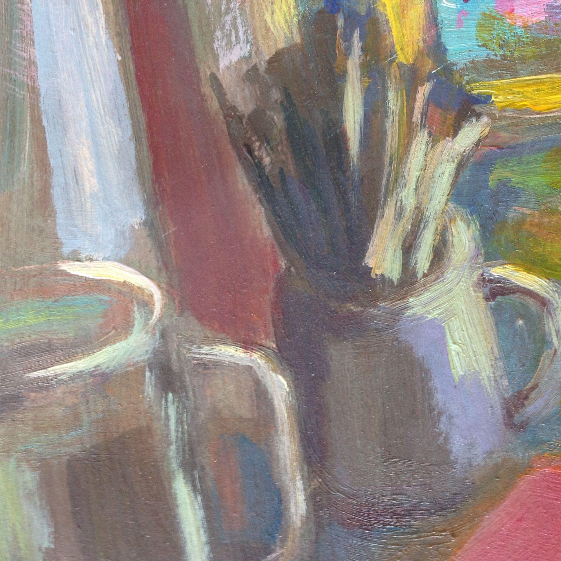Vista dalla finestra #1, Pittura, Acrilico su carta in vendita 2