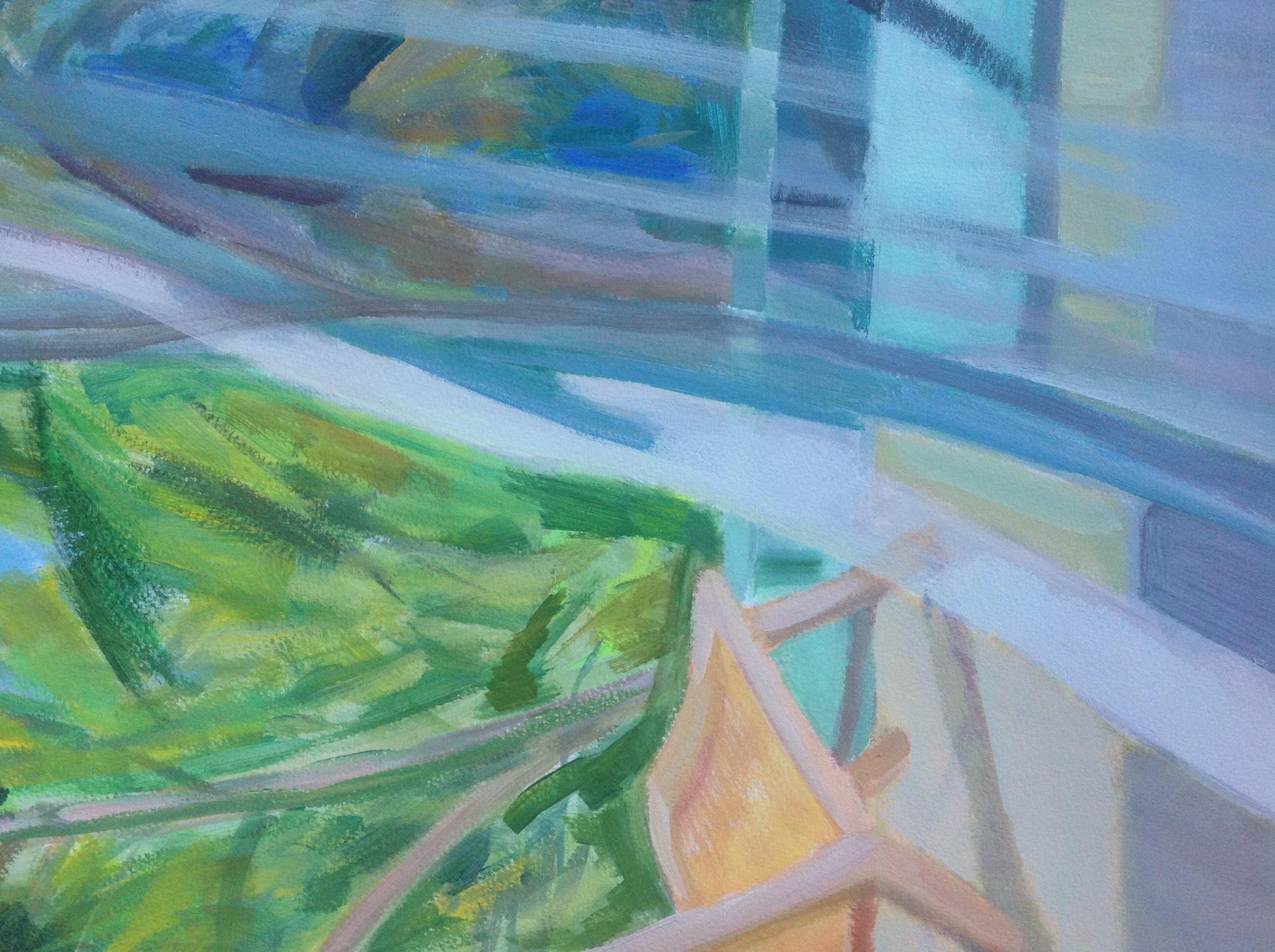 Wanting to Go Out #3, Gemälde, Acryl auf Papier (Moderne), Painting, von Anyck Alvarez Kerloch