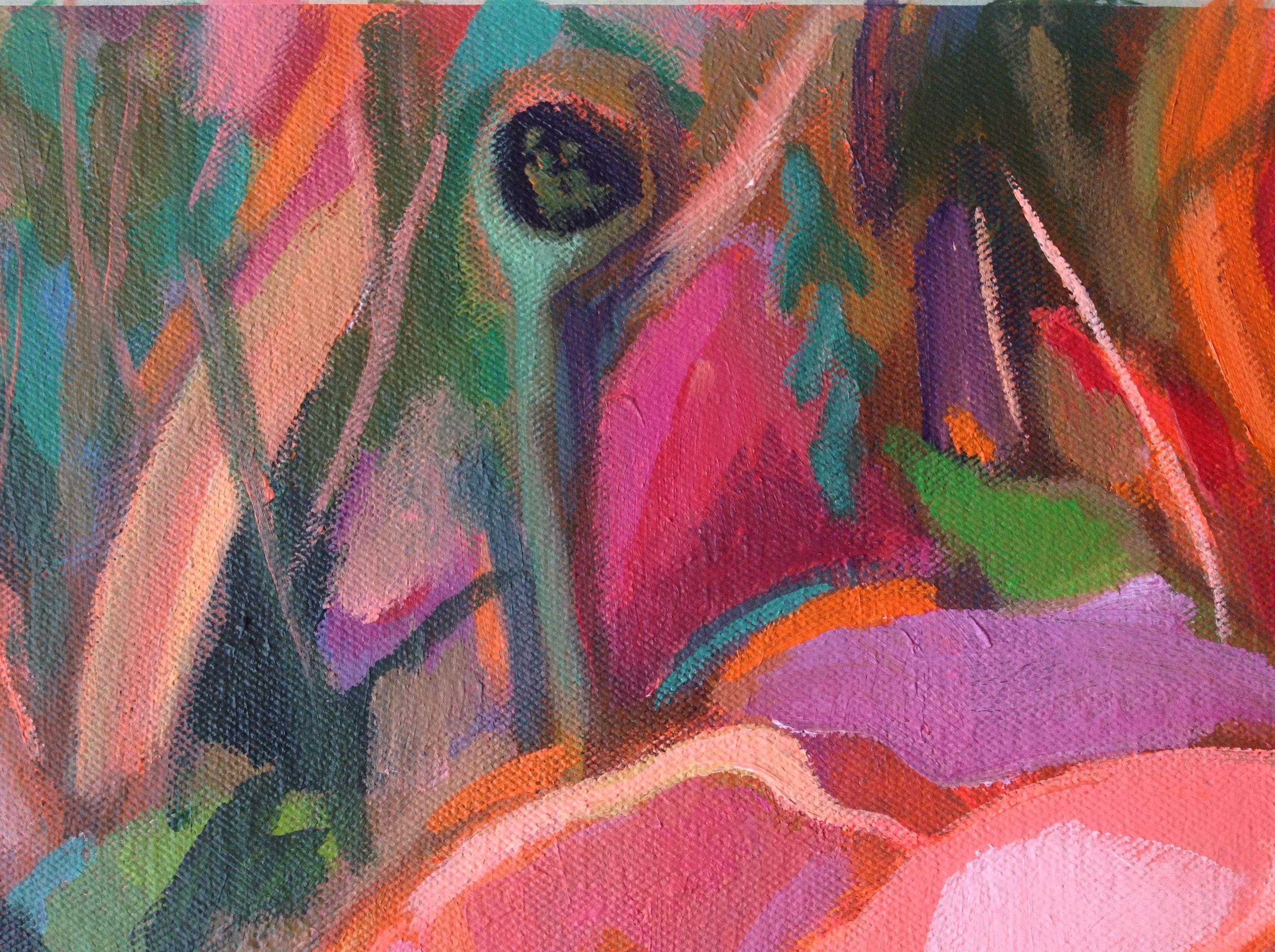 Bouquet selvatico, Pittura, Acrilico su tela in vendita 2