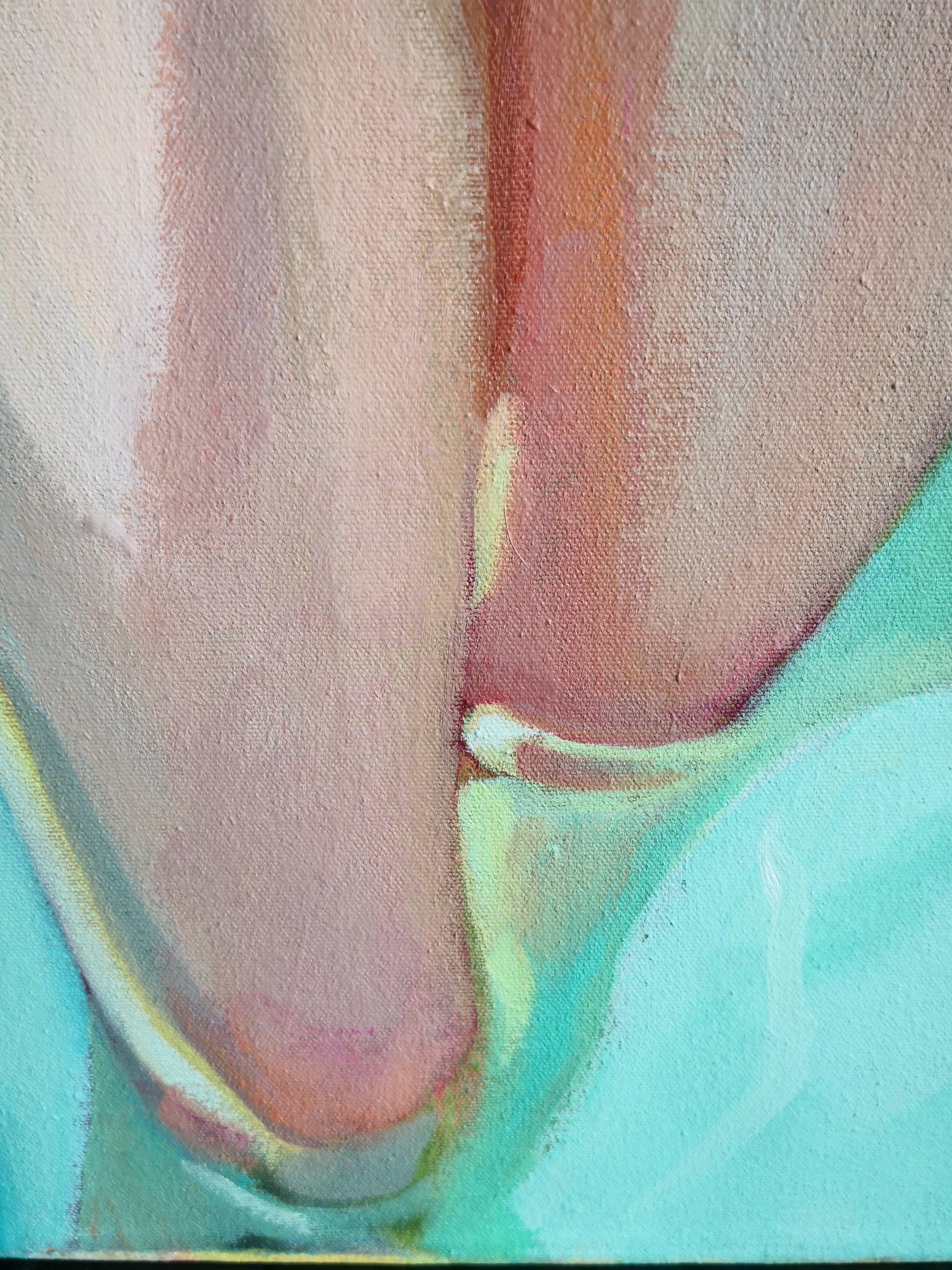 Bikini amarillo, Pintura, Acrílico sobre lienzo - Painting Moderno de Anyck Alvarez Kerloch