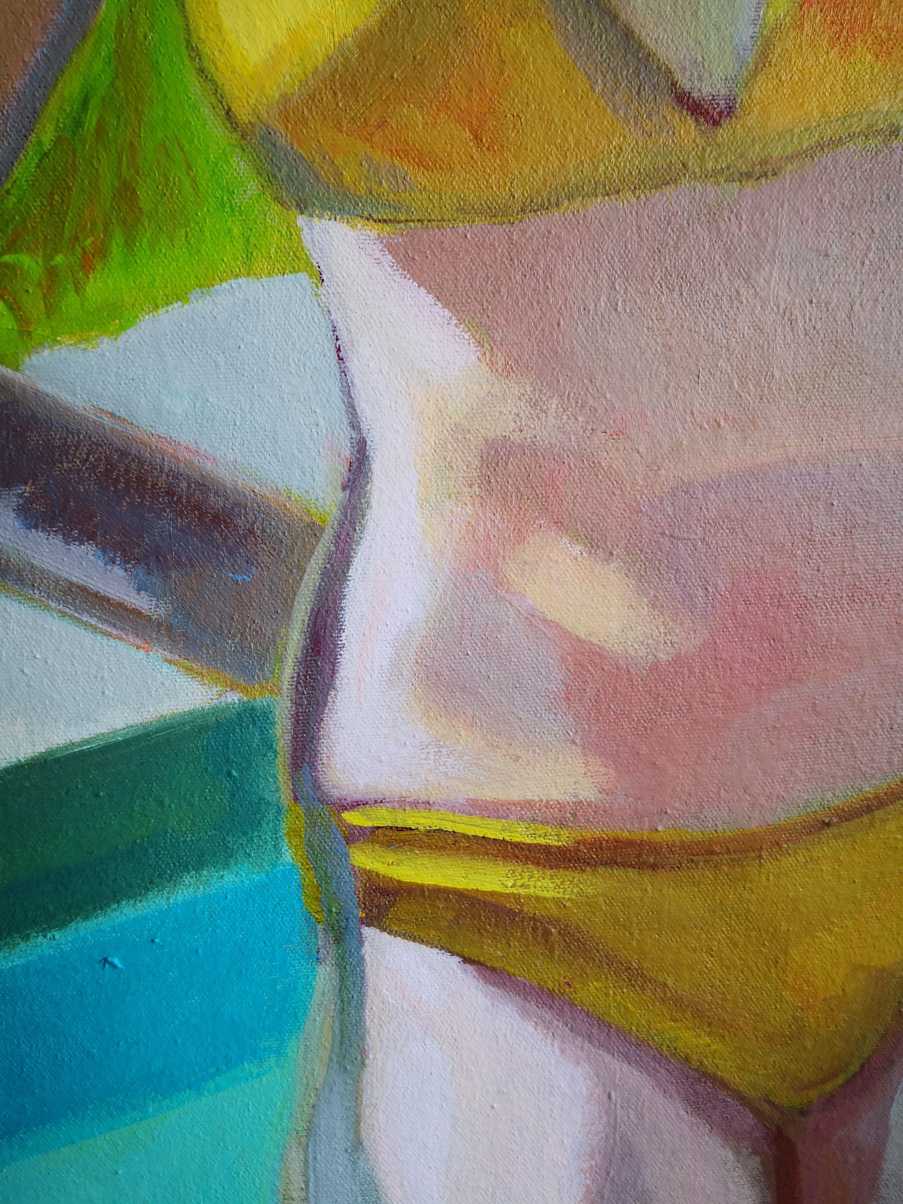 Bikini amarillo, Pintura, Acrílico sobre lienzo en venta 1