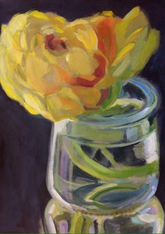 Yellow Blooom, Painting, Acrylic on Canvas