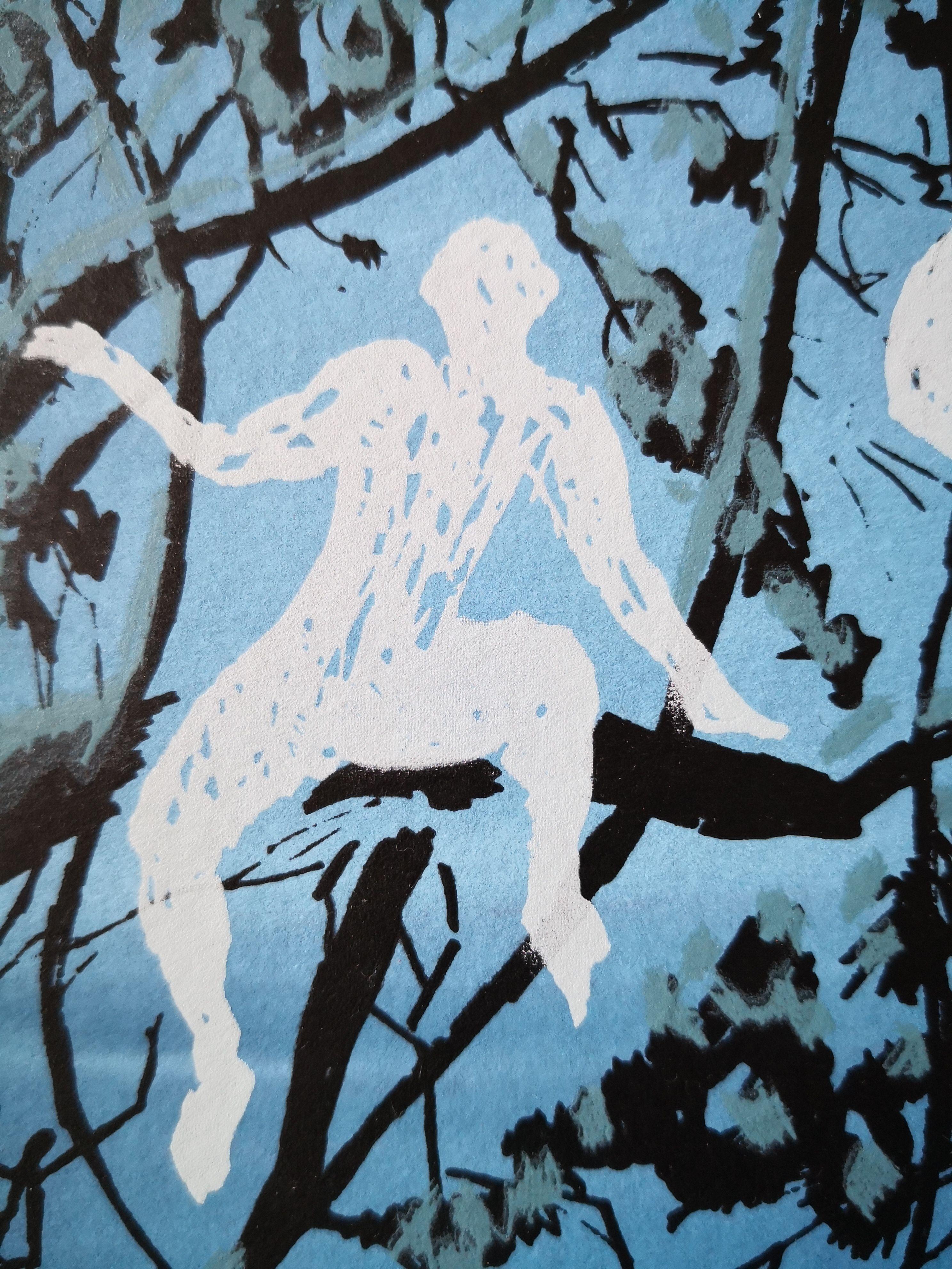 Arboreal Acrobats, Hand Printed Work, Screen For Sale 1
