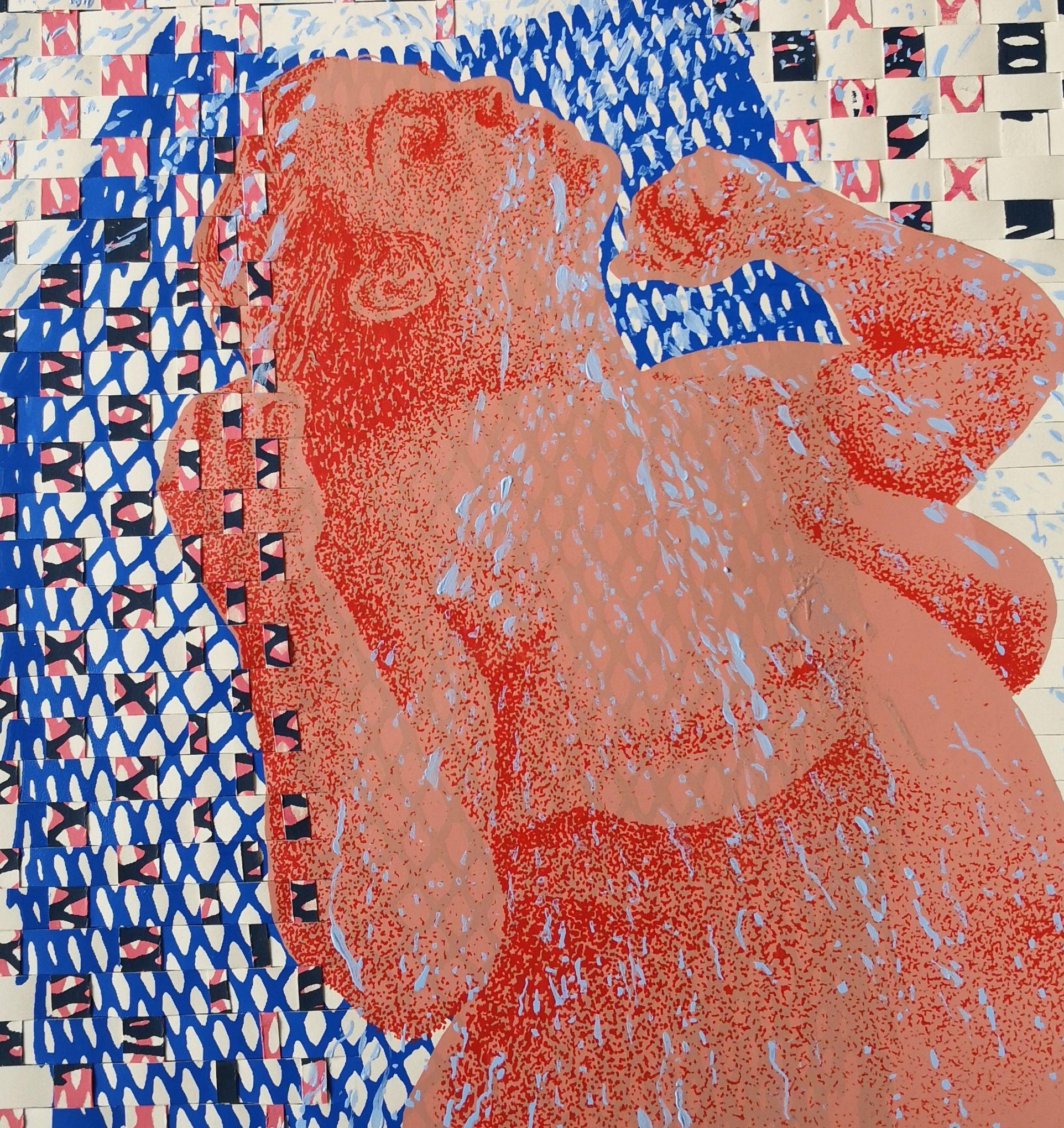 Under The Shower, handgedrucktes Werk, Raumteiler (Expressionismus), Print, von Anyck Alvarez Kerloch