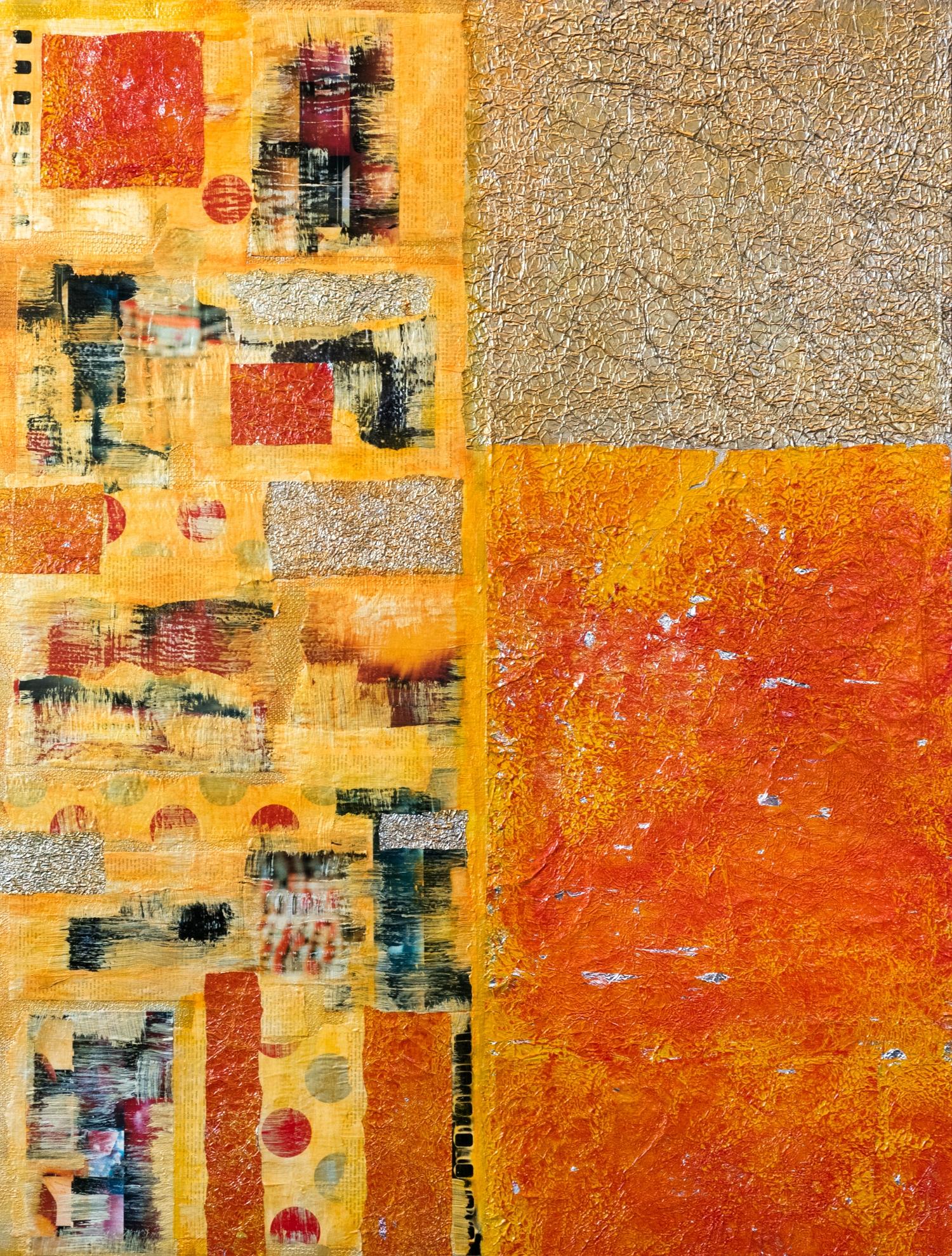 Astratto-Smart, tecnica mista su pannello di Wood - Mixed Media Art di Anyes Galleani