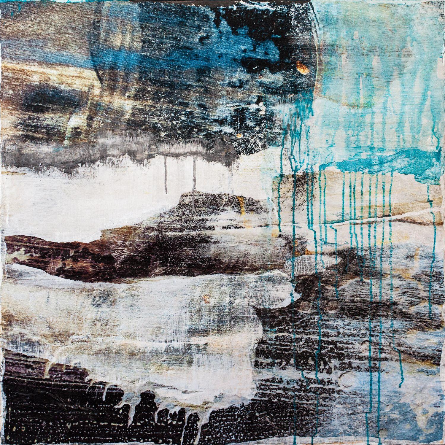 Melting, Mixed Media on Wood Panel