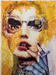 So Very Chic, Mixed Media on Wood Panel