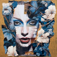 Le farfalle Collage, tecnica mista su pannello di Wood