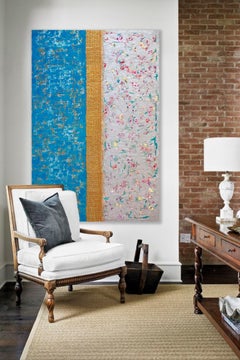 Abstract Hong Kong, Painting, Acrylic on Wood Panel