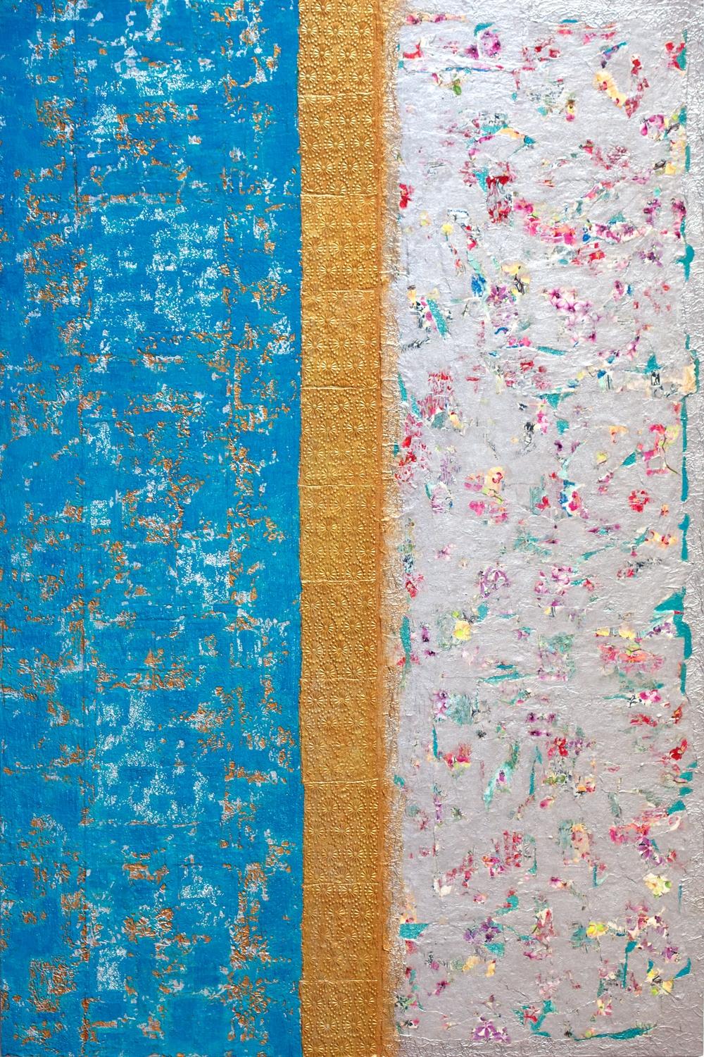 Hong Kong Abstracto, Pintura, Acrílico sobre Panel de Madera - Painting de Anyes Galleani