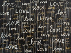 Beaucoup d'amour et d'or, peinture, acrylique sur panneau de bois