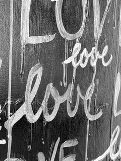 Lots of Silver Love, Painting, Acrylic on Wood Panel