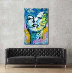 Marilyn Like  a Goddess, Painting, Acrylic on Wood Panel