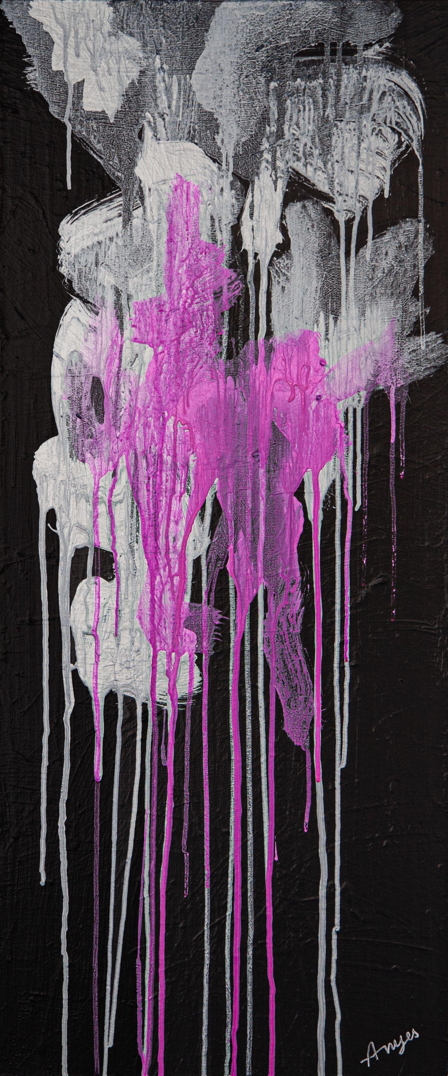 Gathering spirituel, peinture, acrylique sur panneau de bois - Painting de Anyes Galleani