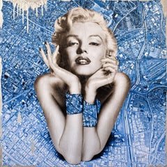 Peinture - Urban Marilyn, acrylique sur panneau de bois