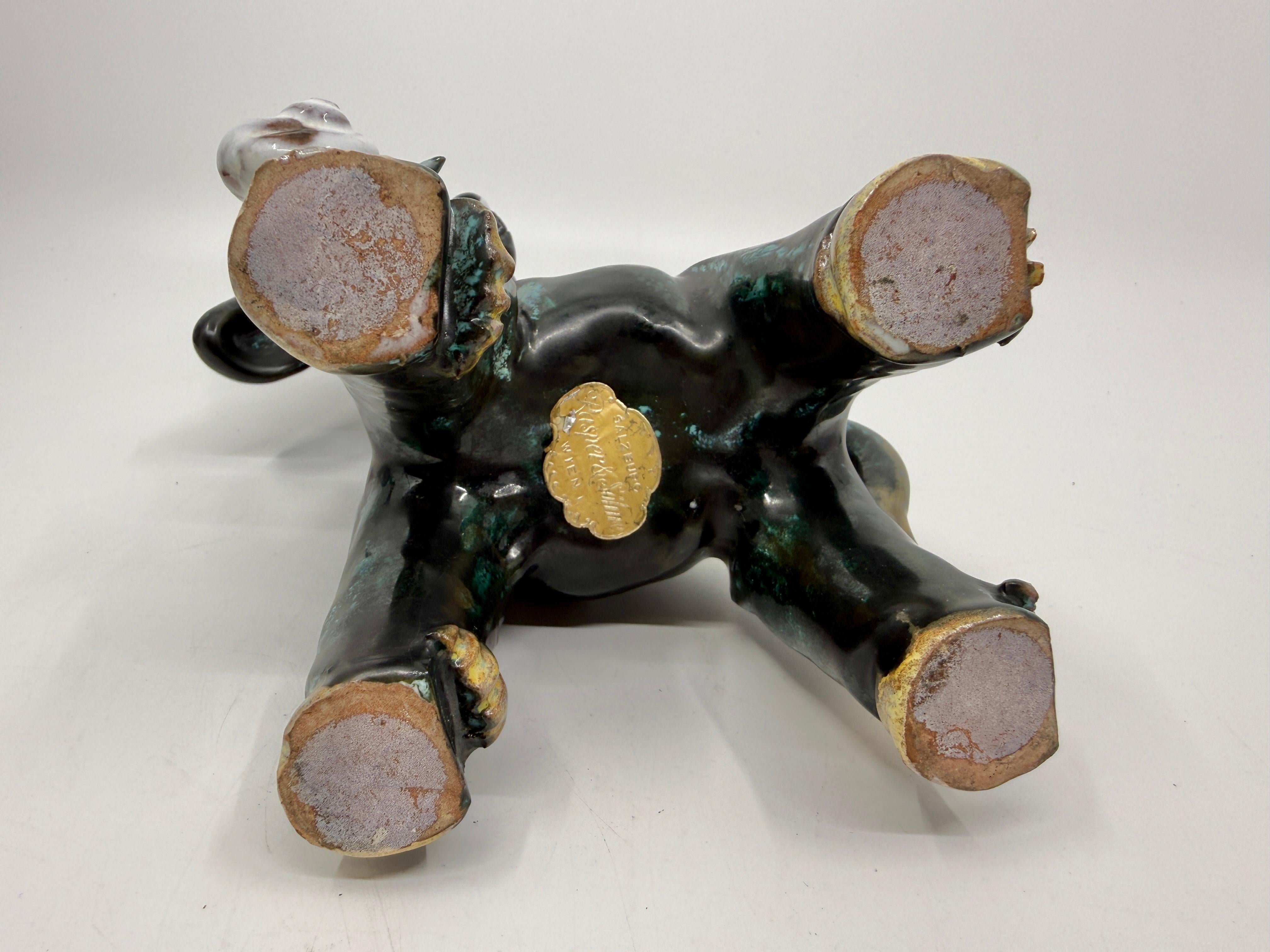 Anzengruber Keramik Wien Donkey Retailed by Rasper & Sohne For Sale 6