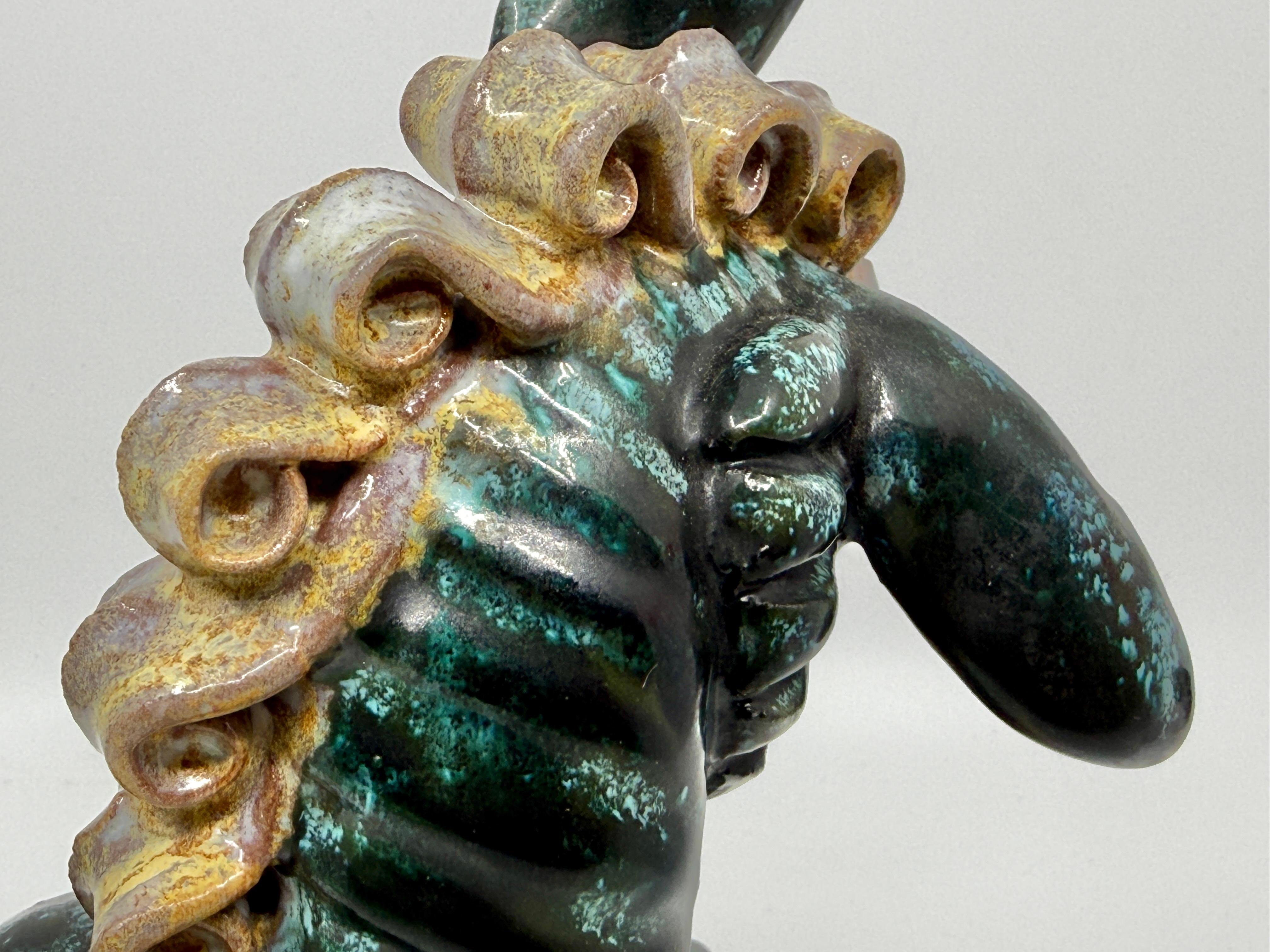 Anzengruber Keramik Wien Donkey Retailed by Rasper & Sohne For Sale 1