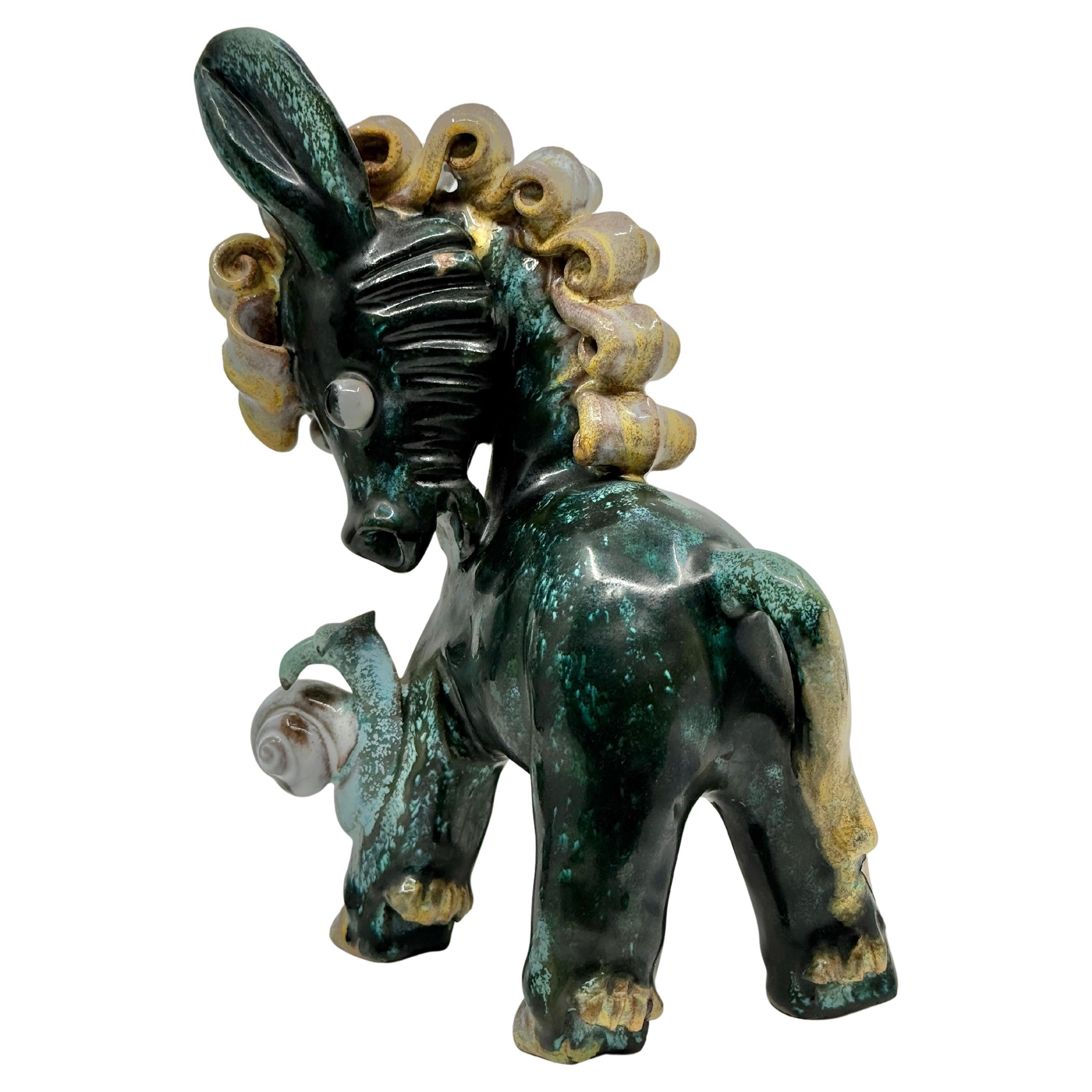 Anzengruber Keramik Wien Donkey Retailed by Rasper & Sohne For Sale