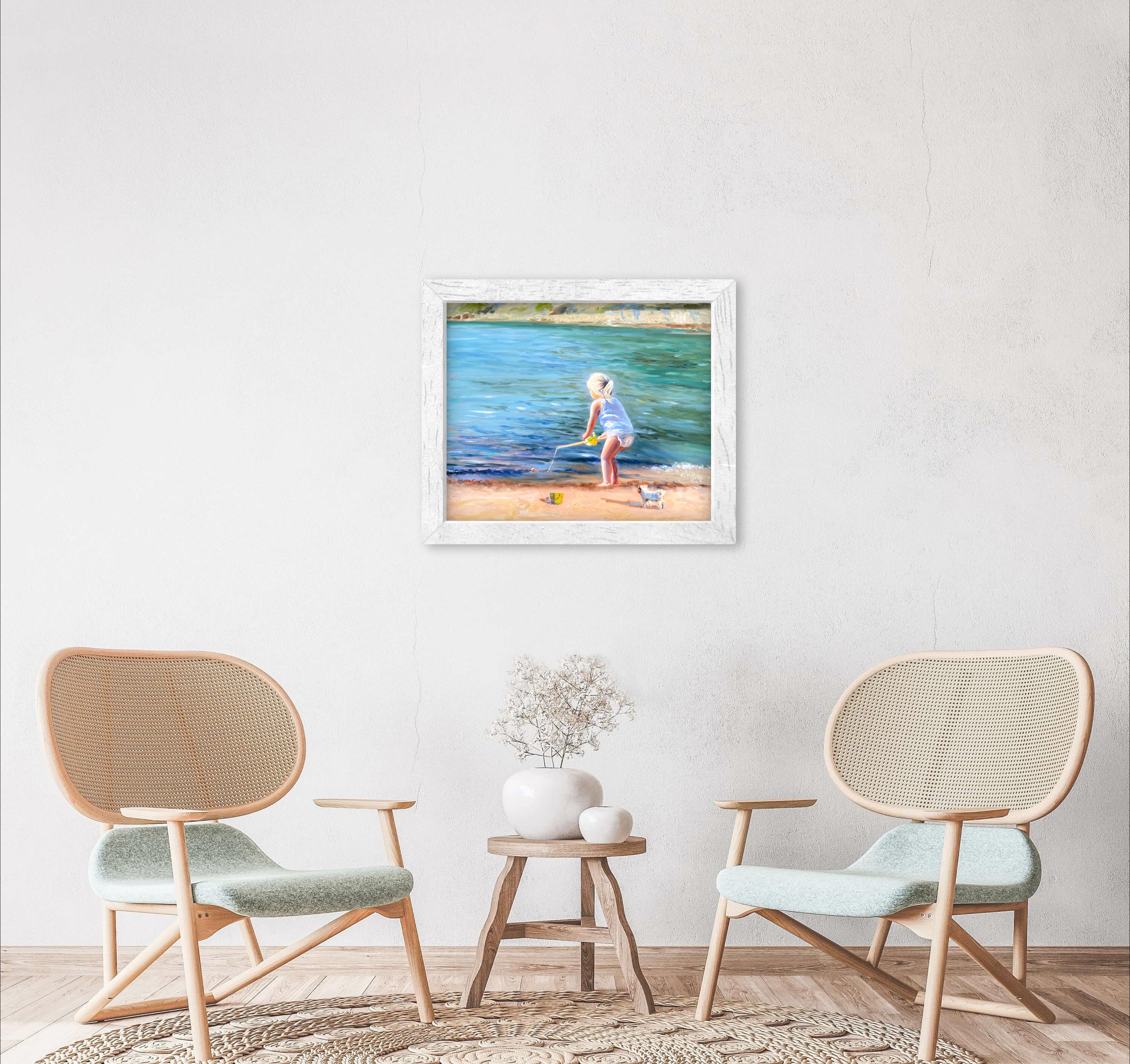 Game with waves - Painting by Anzhelika Muzychenko 