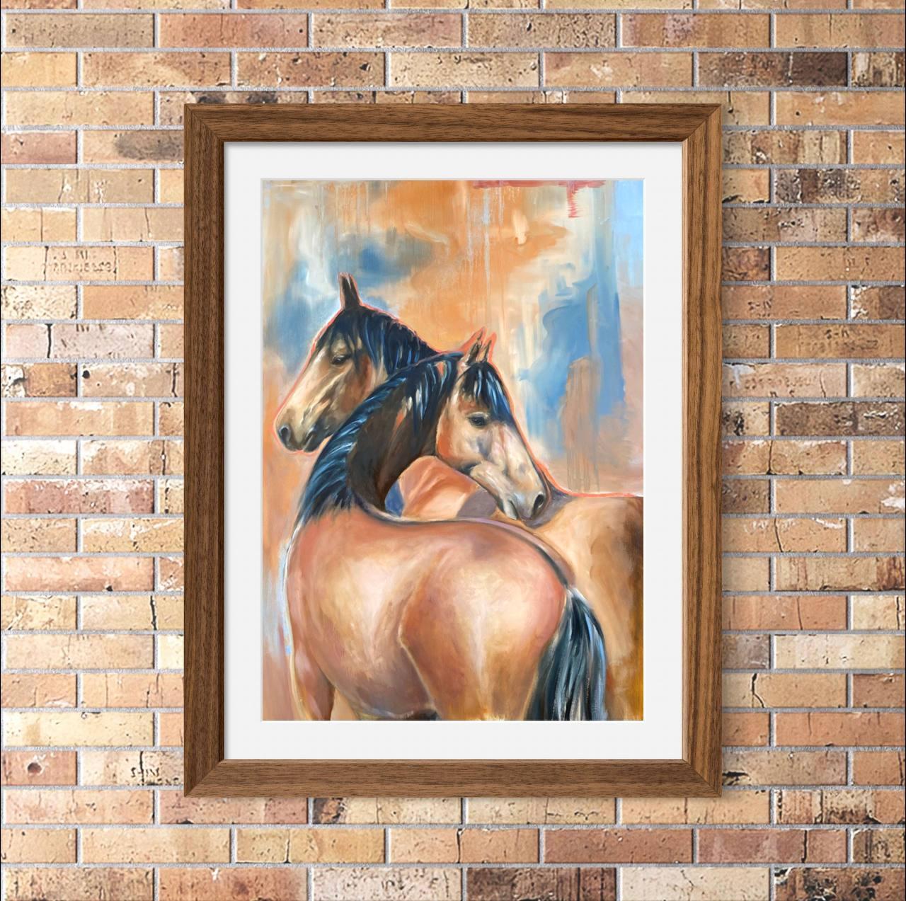 Guardianes gentiles - Painting Realista de Anzhelika Muzychenko 