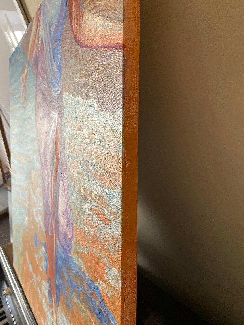 Marine Melody - Gray Figurative Painting by Anzhelika Muzychenko 