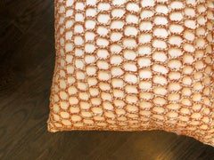 "Anzio" White & Red Wool Pillow by Le Lampade