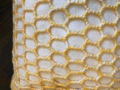 "Anzio" White & Yellow Wool Pillow by Le Lampade
