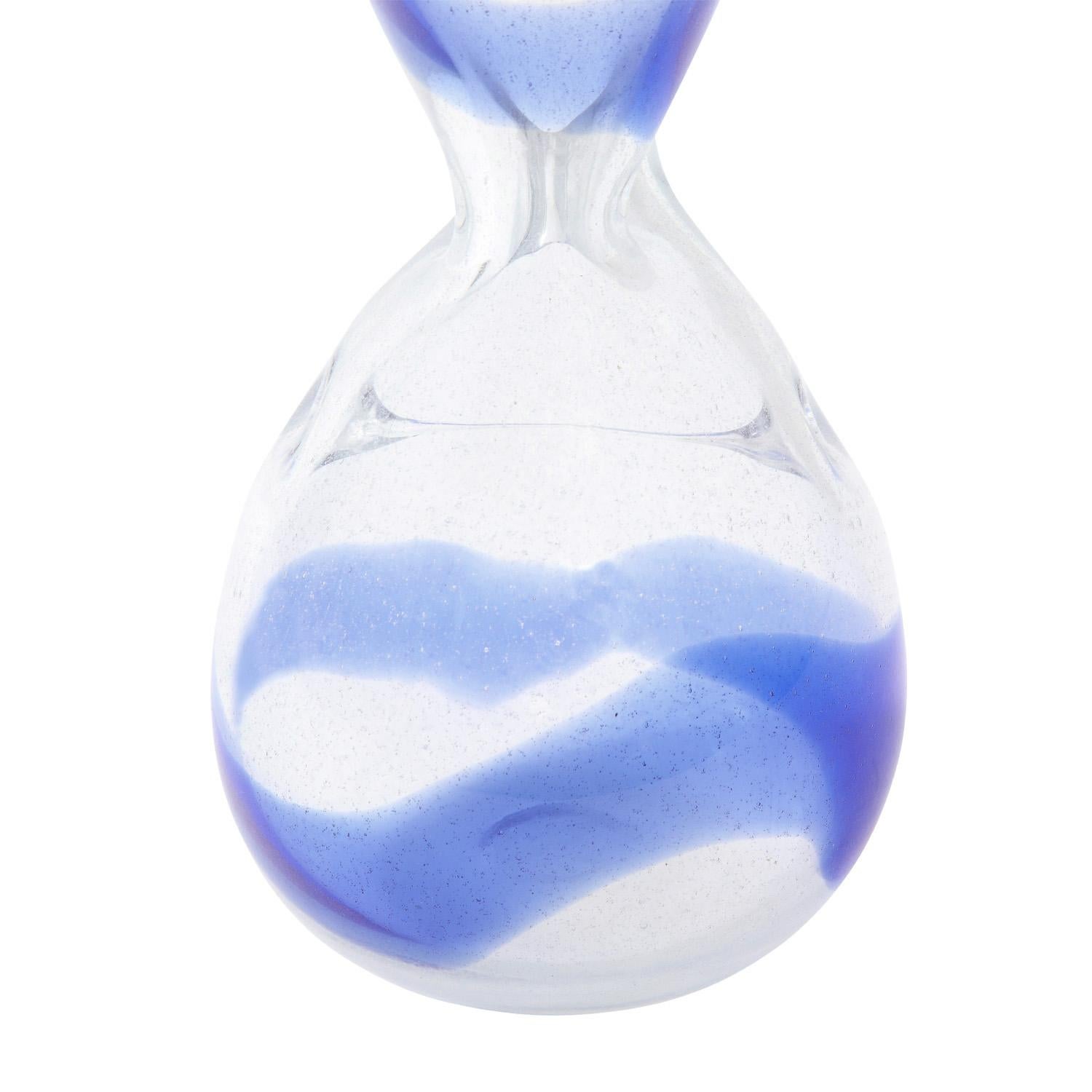 Fait main Vase « Bands » d'Anzola Fuga rare avec filament interne en verre, années 1960 en vente