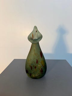 Anzolo Fuga – Vase aus Kunstglas, Murano, bernsteingrün