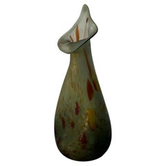 Anzolo Fuga – Vase aus Kunstglas, Murano, bernsteingrün