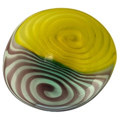 Anzolo Fuga centrepiece/charger, large bowl, Murano glass  by AVEM.