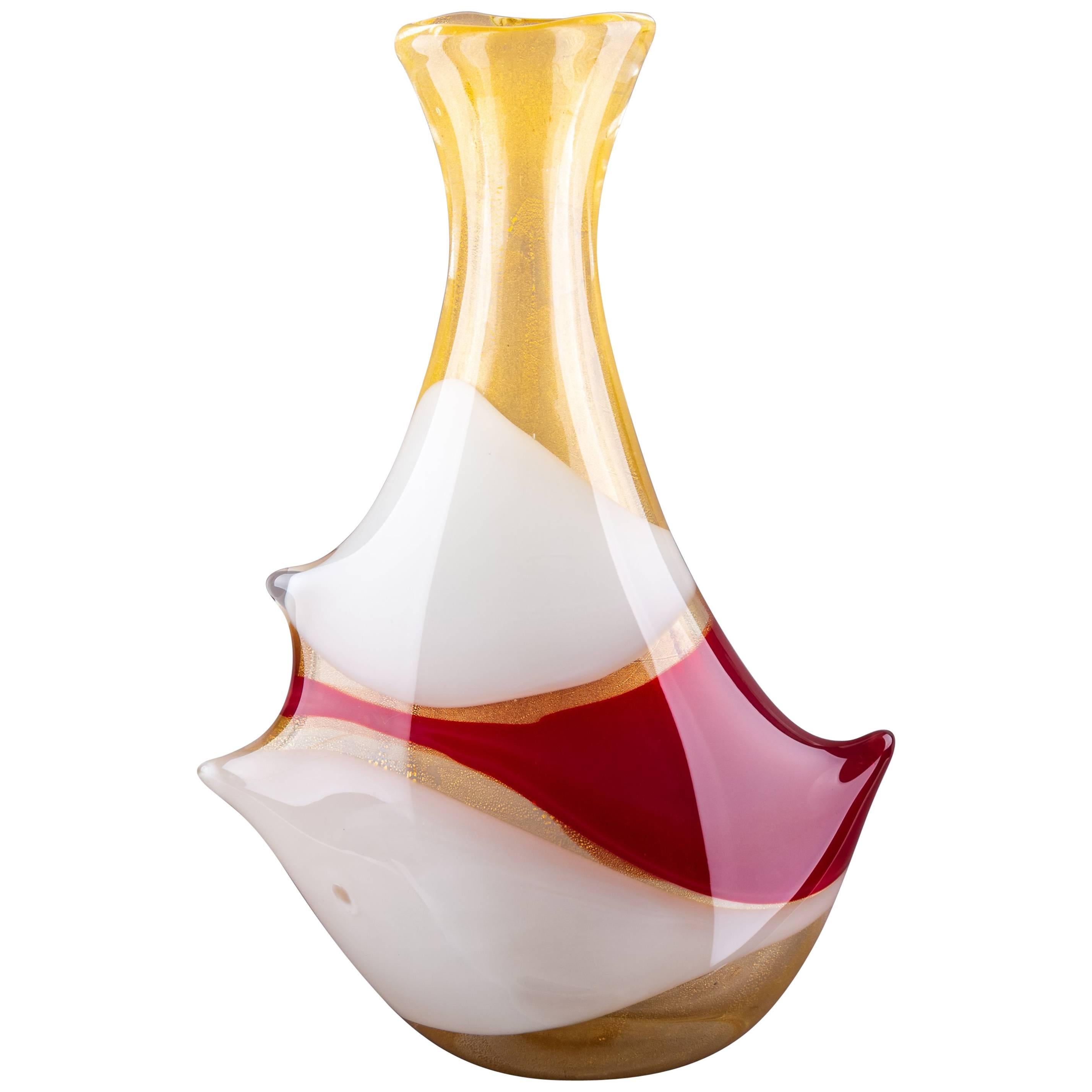Anzolo Fuga for AVeM 'Arte Vetreria Muranese' Murano Vintage Blown Glass Vase