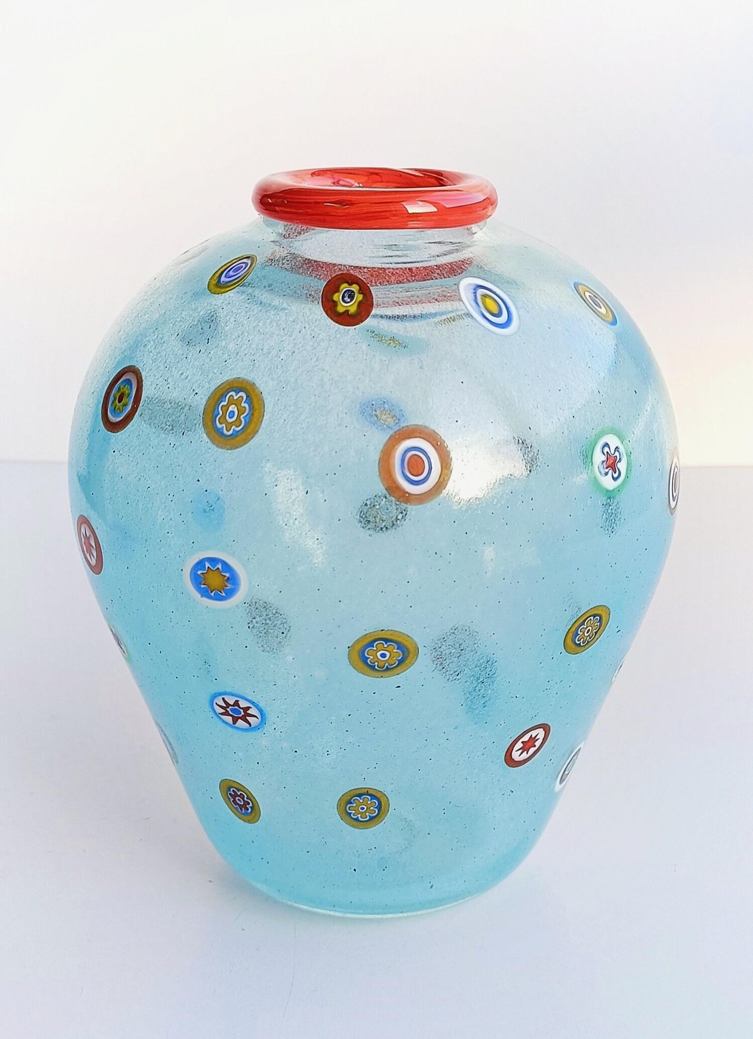 Hand-Crafted Anzolo Fuga for A.Ve.M. (attr.) Murano Glass Vases 1960s