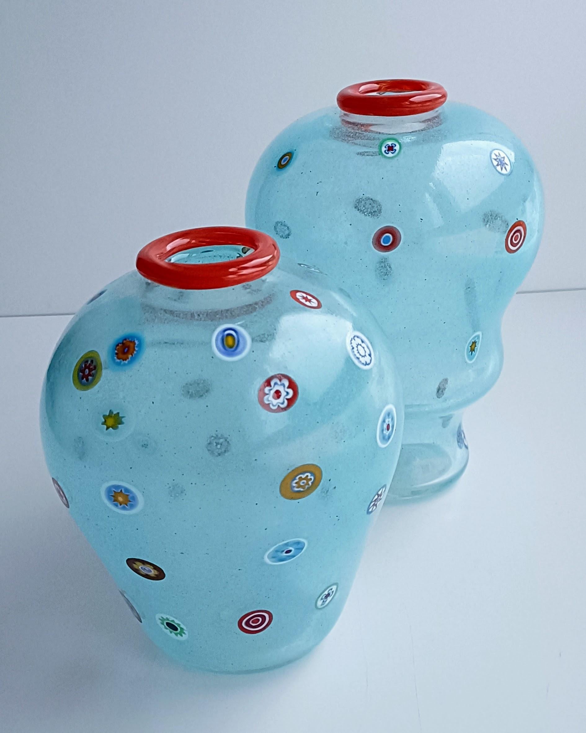 Mid-20th Century Anzolo Fuga for A.Ve.M. (attr.) Murano Glass Vases 1960s