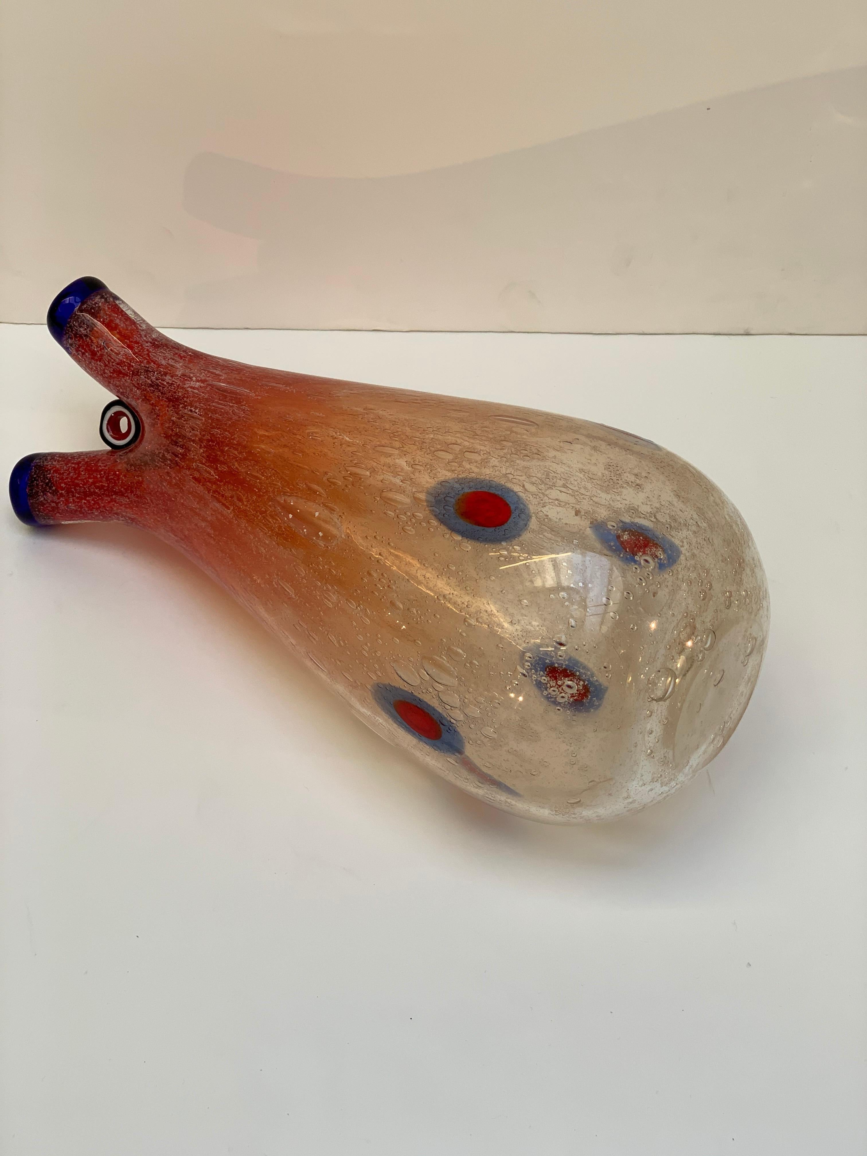 Anzolo Fuga for A.V.E.M Midcentury Blown Murano Glass 3 Mouths 