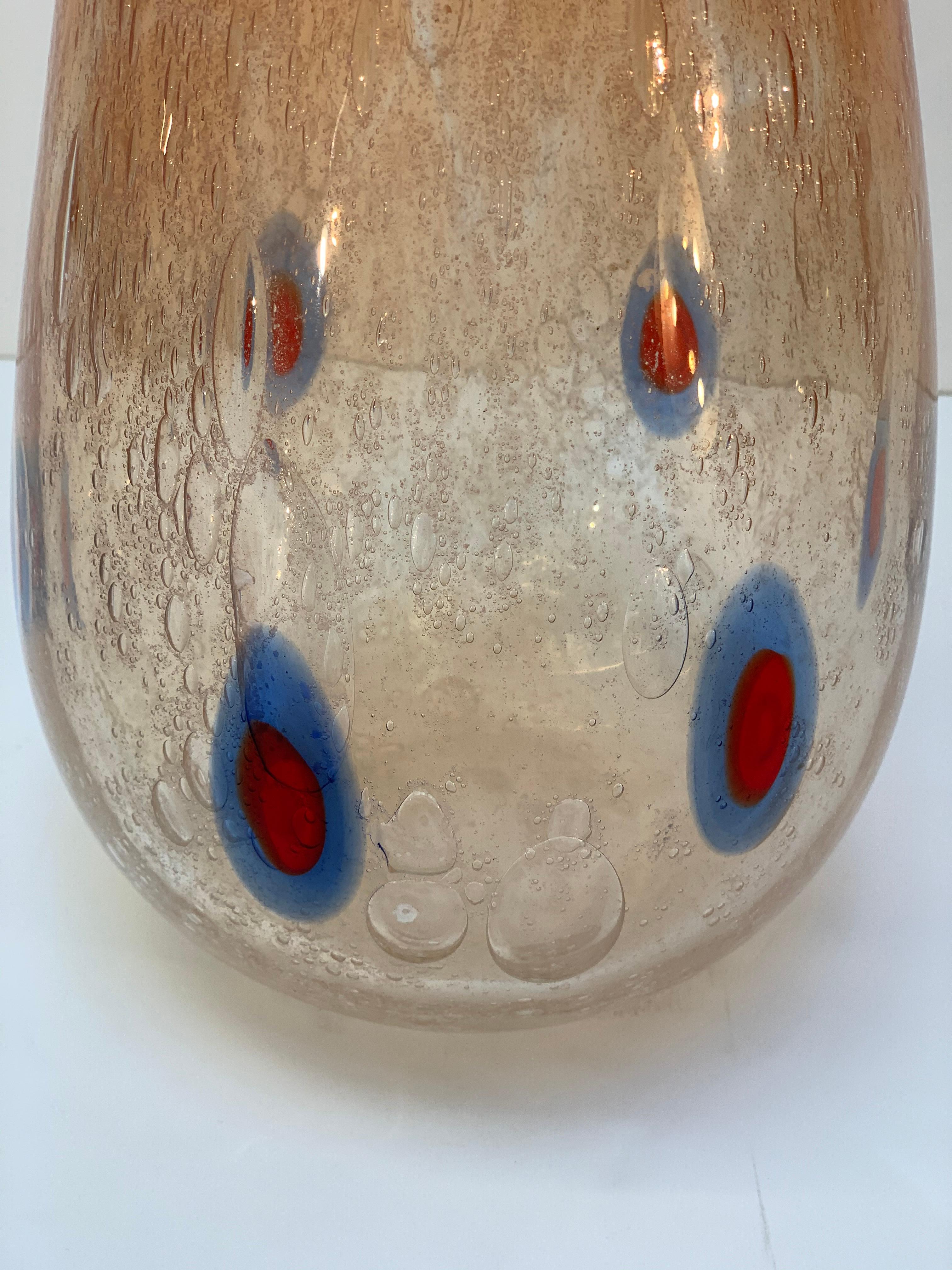 Mid-20th Century Anzolo Fuga for A.V.E.M Midcentury Blown Murano Glass 3 Mouths 