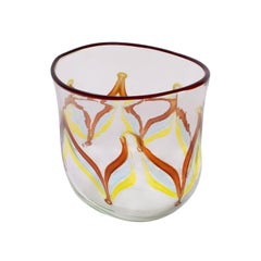 Vase en verre soufflé Anzolo Fuga de la série "Pavone" 1957-60