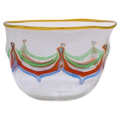 Anzolo Fuga Hand-Blown Glass Vase From The "Pavone" Series 1957-60