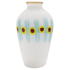 Vase en verre soufflé à la main Anzolo Fuga avec murrhines et tiges verticales 1959-60
