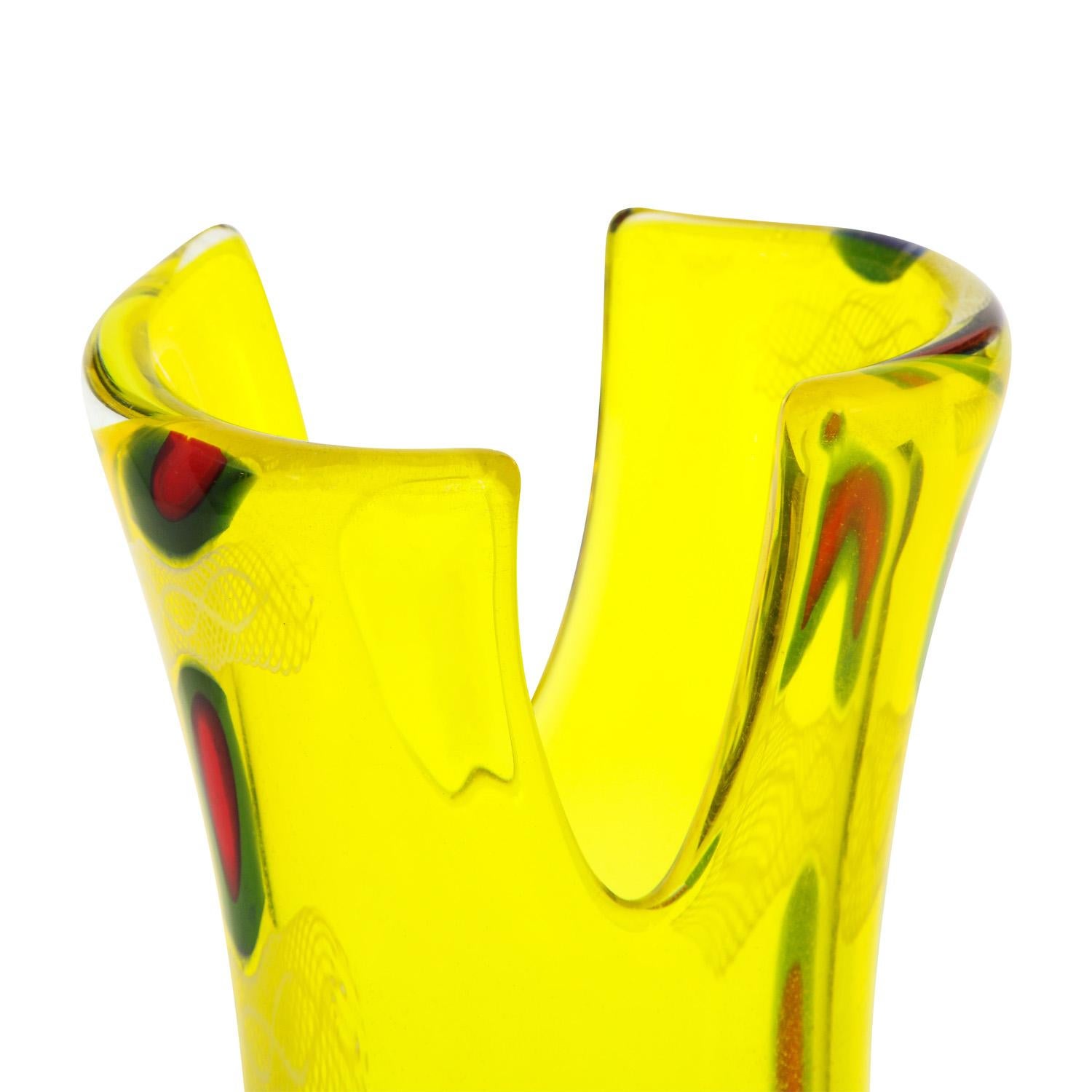 Handgeblasene Vase „Murrine Incantante“ von Anzolo Fuga, ca. 1959 (amerikanisch) im Angebot