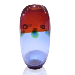 Anzolo Fuga Hand Blown "Murrine Incatenate" Glass Vase, circa 1960