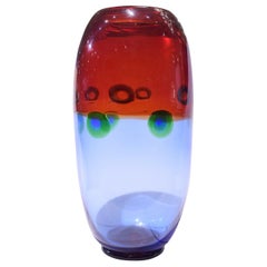 Anzolo Fuga Hand Blown "Murrine Incatenate" Glass Vase, circa 1960