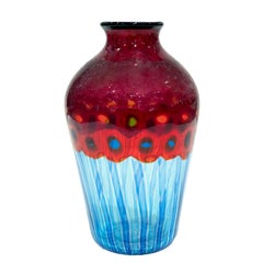 Anzolo Fuga Vaso soffiato a mano con frammenti di vetro 1960s