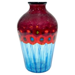 Handgeblasene Vase von Anzolo Fuga mit Glasfragmenten, 1960er Jahre