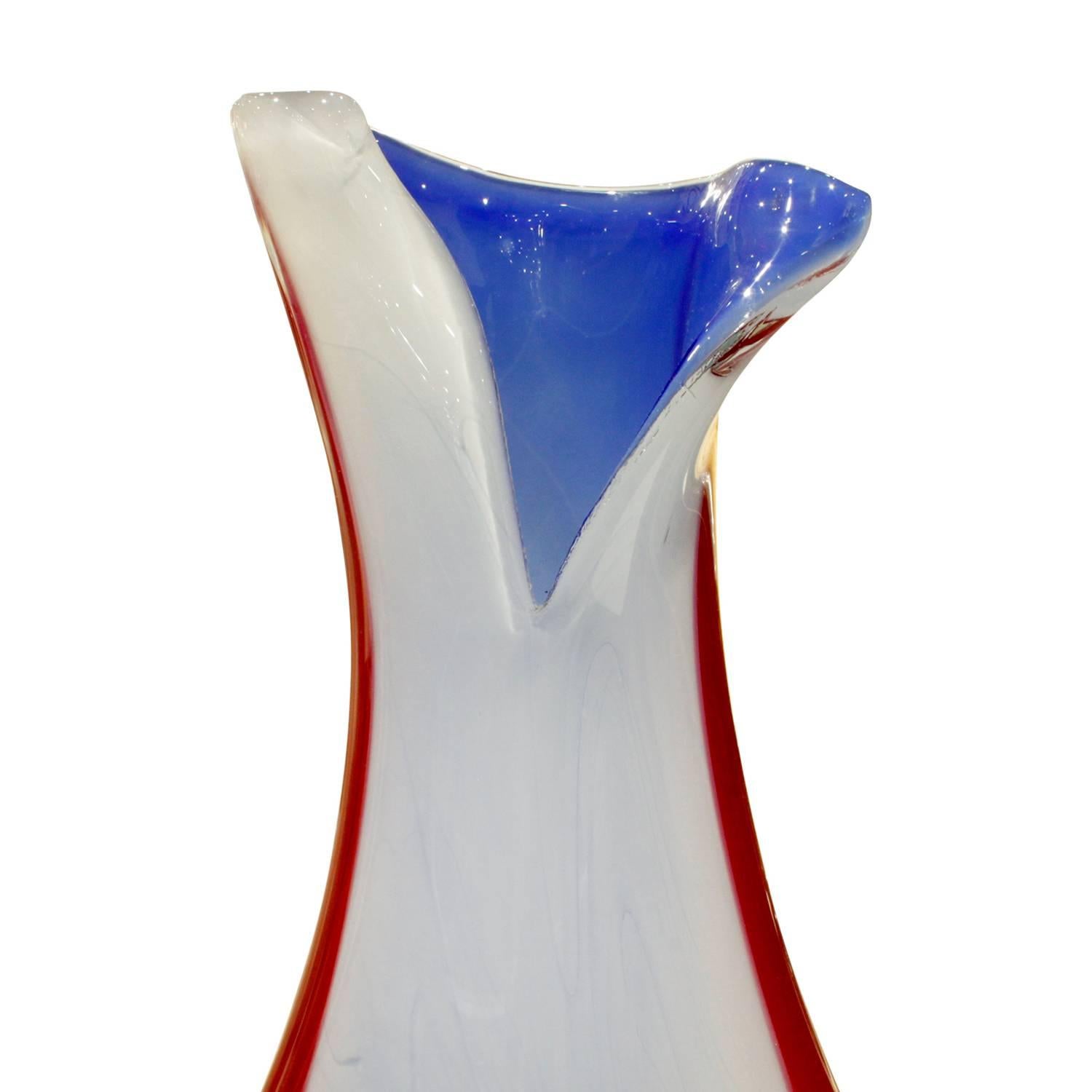Hand-Crafted Anzolo Fuga Rare and Important Handblown Vase, 1956