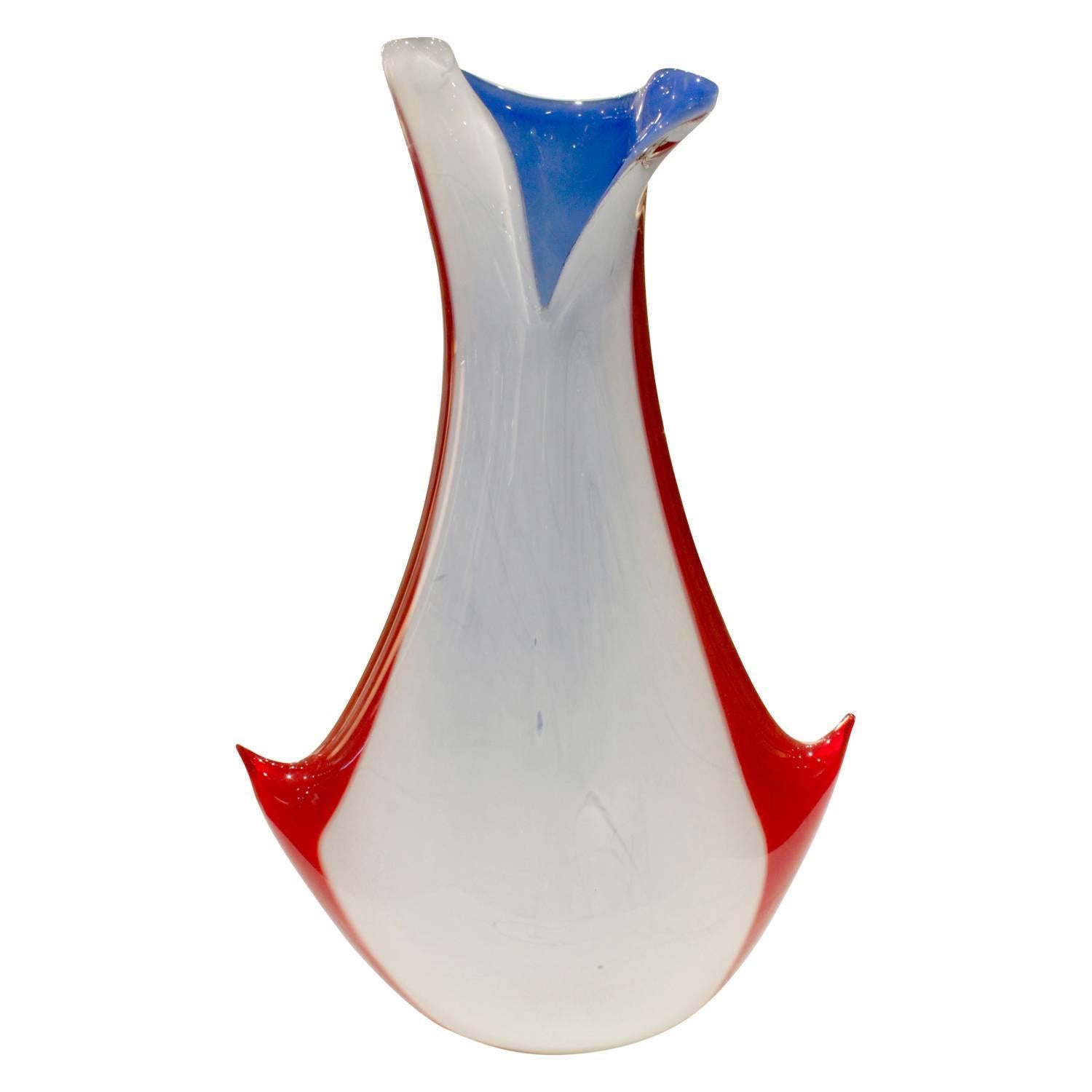 Anzolo Fuga Rare and Important Handblown Vase, 1956